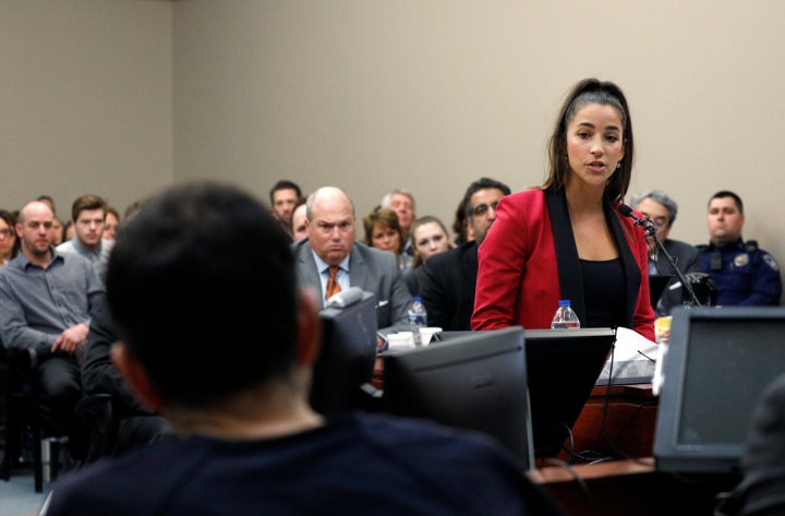 Olympic gymnast Aly Raisman, who was abused by Nassar, delivers her powerful impact statement to Nassar in court on Jan. 19, 2018.