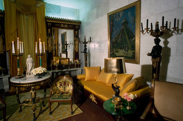 Η κρεβατοκάμαρα στο σπίτι του Αλέξανδρου Ιόλα. 