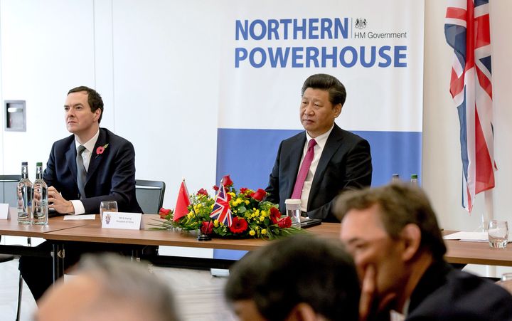 George Osborne and President Xi in 2015