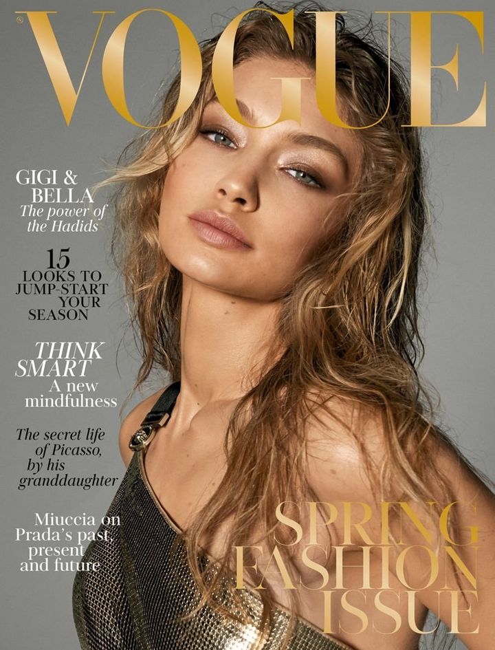 “Very honored to be your March cover girl ... with my sissy @bellahadid on a second cover,” Gigi wrote on Instagram Monday, thanking Edward Enninful, the newly appointed editor-in-chief of British Vogue. 