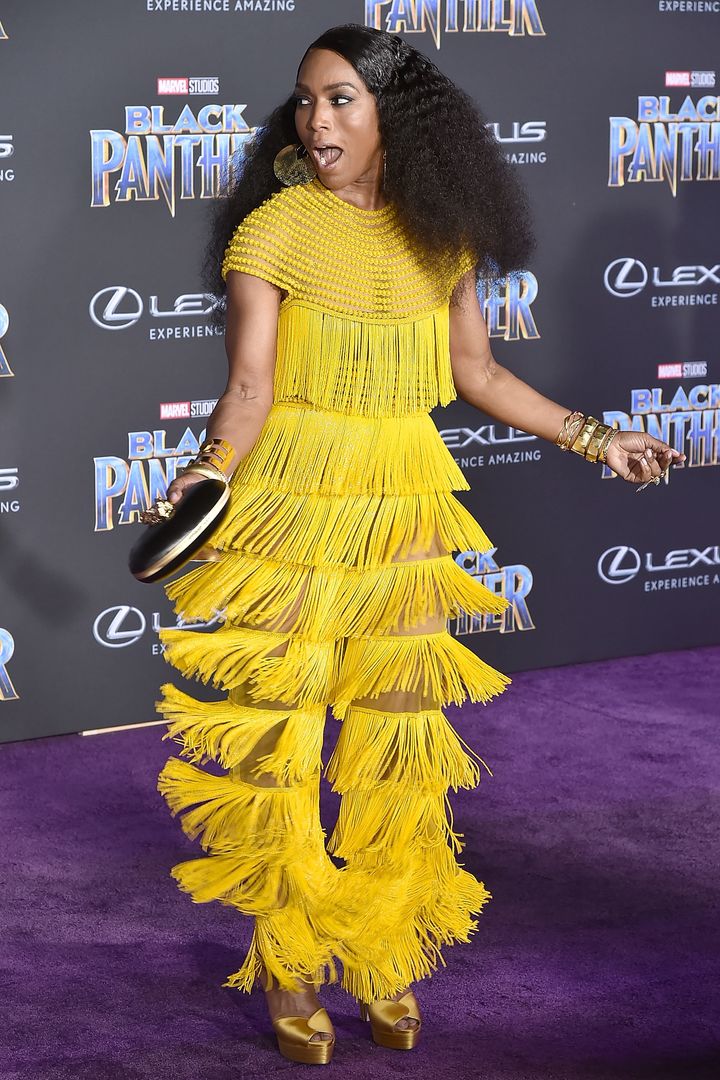 Angela Bassett attends the premiere of "Black Panther" on Jan. 29 in Hollywood. 
