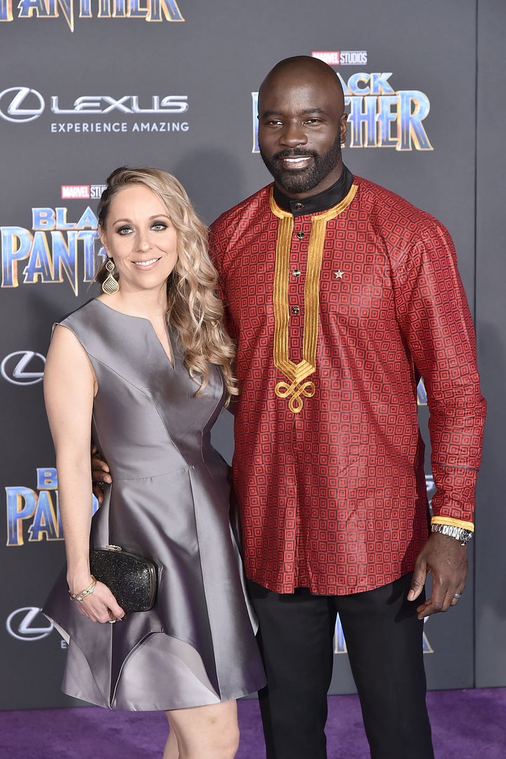 Iva Colter and Mike Colter attend the premiere of "Black Panther" on Jan. 29 in Hollywood. 