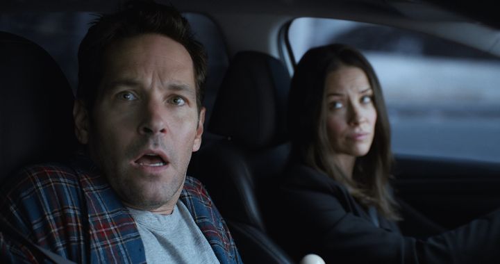 Marvel Studios' "Ant-Man and the Wasp": Scott Lang/Ant-Man (Paul Rudd) and Hope van Dyne/The Wasp (Evangeline Lilly). 