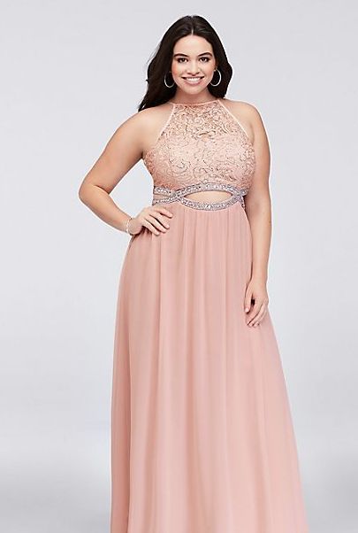 2 Piece Plus Size Prom Dresses