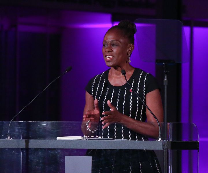New York City first lady Chirlane McCray, shown here in September, spoke Monday at the local school system's first Gender and Sexuality Alliance summit. 