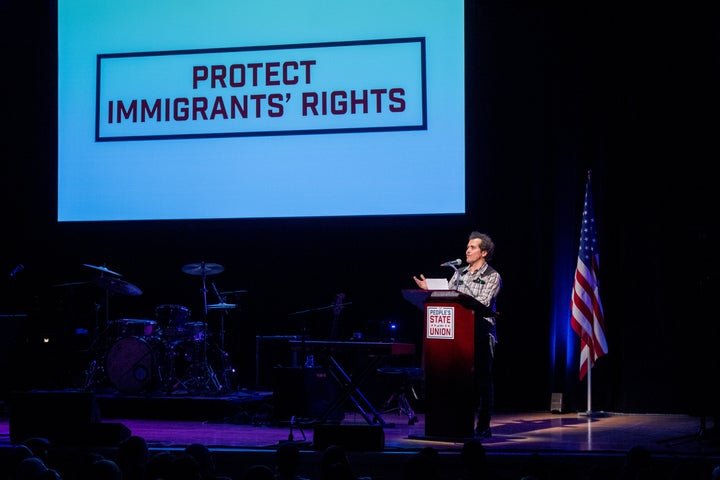 John Leguizamo speaks about immigrant rights at The People's State of the Union.