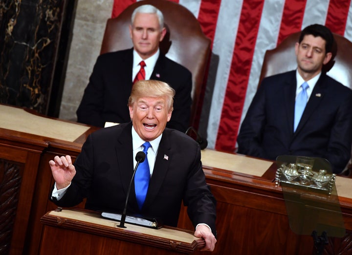 President Donald Trump continued his fight with athletes who have protested during the national anthem during his State of the Union address Tuesday.