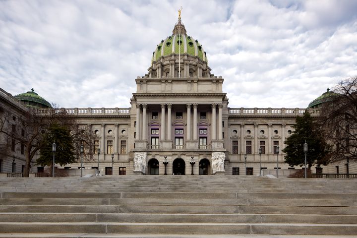 The Pennsylvania State Capitol in Harrisburg. 
