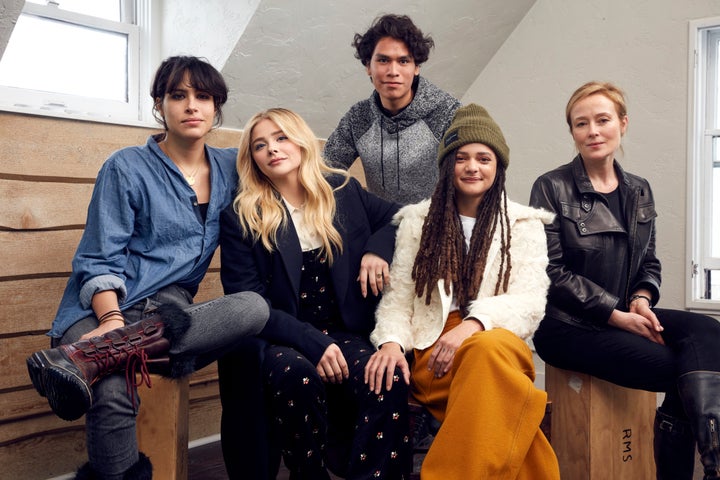 Director Desiree Akhavan, Chloe Grace Moretz, Forrest Goodluck, Sasha Lane and Jennifer Ehle from the film "The Miseducation of Cameron Post."