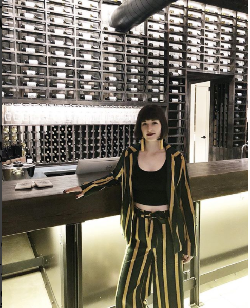Looking like a sexy Beetlejuice at the Charles Krug Winery in St. Helena, California, during the Napa Film Festival in Novemb