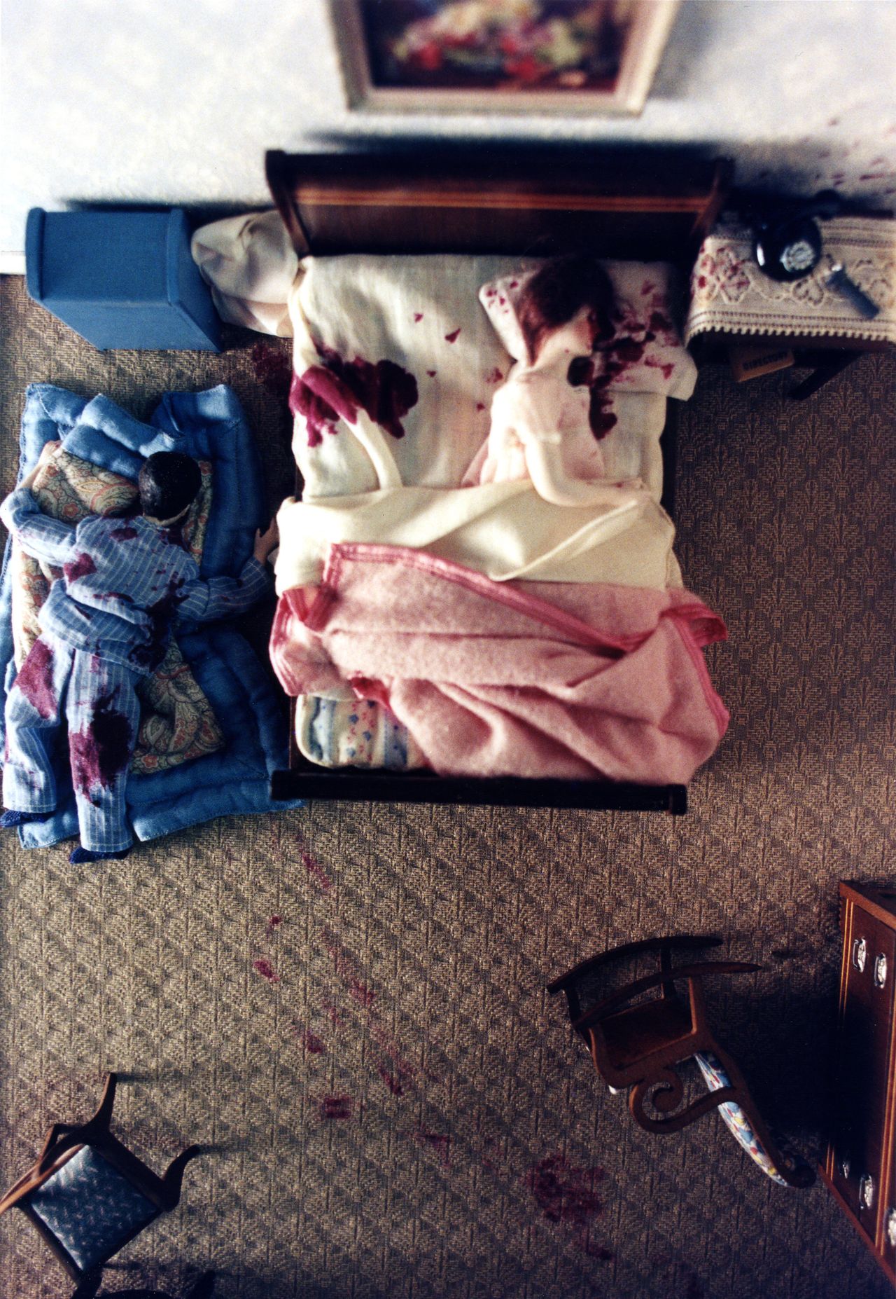 In "Three-Room Dwelling" a wife, husband and baby are all shot to death.