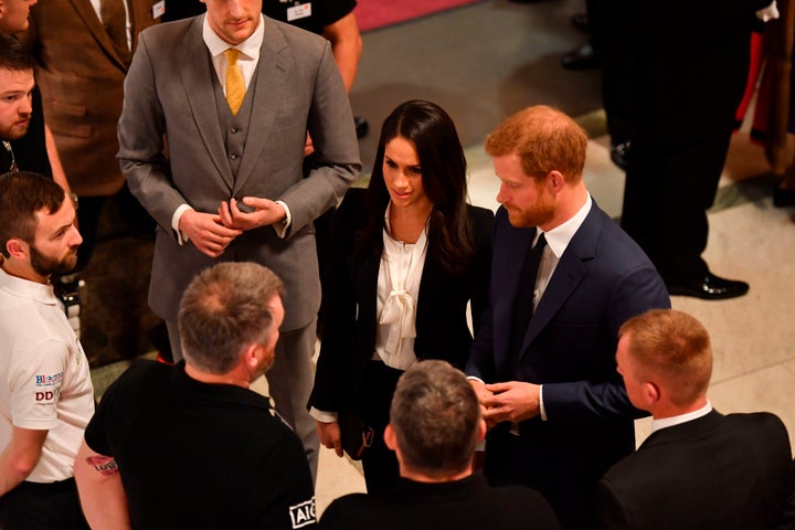 The two mingling with nominees and participants. 