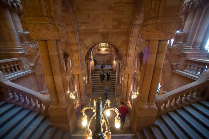 A new sexual harassment policy for the New York state Senate was delivered at the State Capitol on Monday.