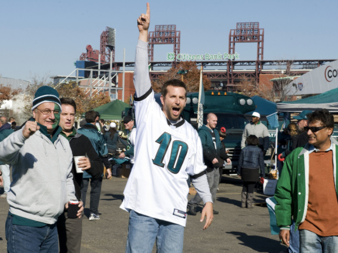 Philadelphia Eagles super fan Bradley Cooper is living his best