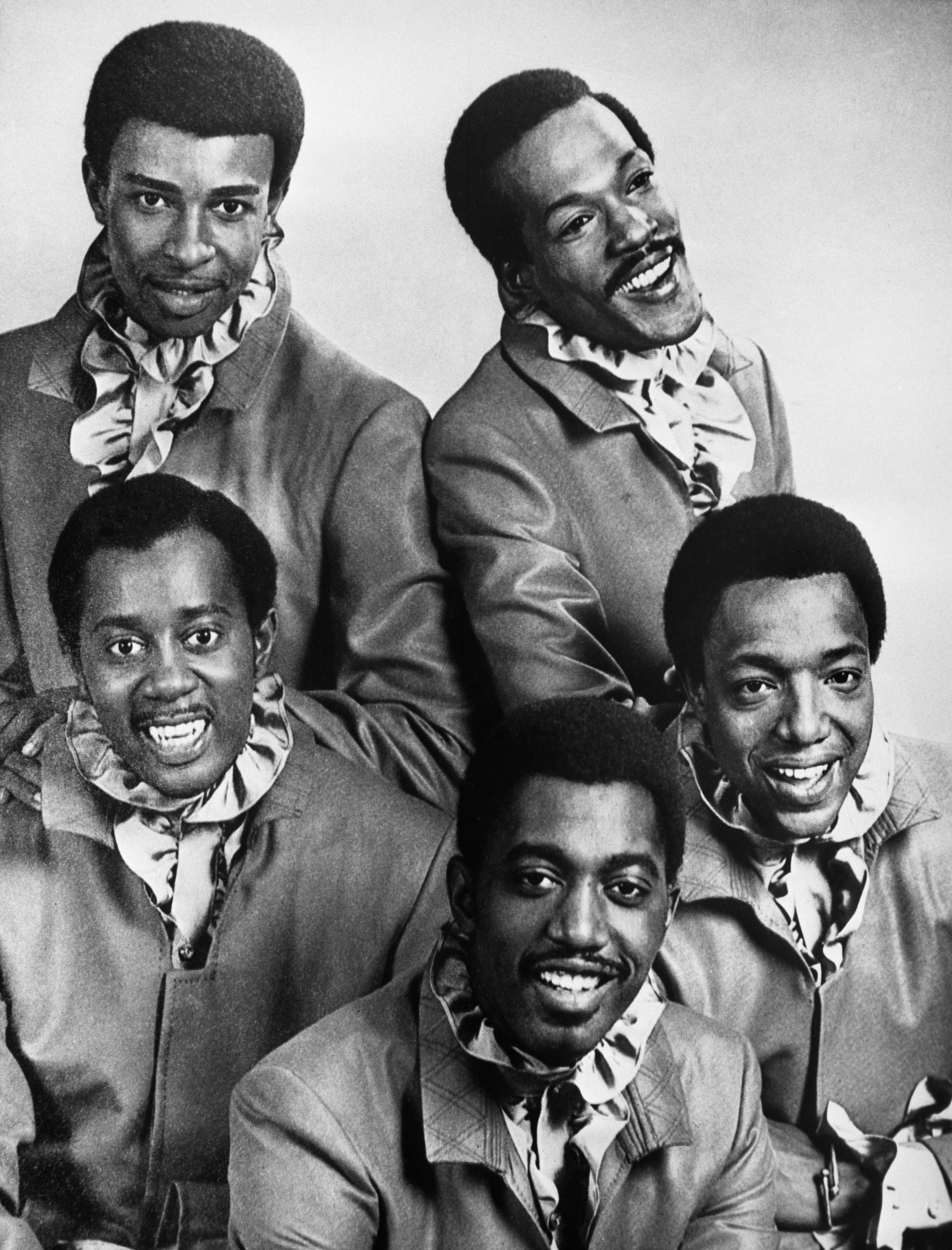 The Temptations pictured in 1970 (back, left to right) Dennis Edwards, Eddie Kendricks, (front left to right) Melvin Franklin, Otis Williams and Paul Williams.