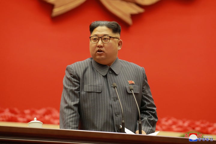 North Korean dictator Kim Jong Un speaks Dec. 23.