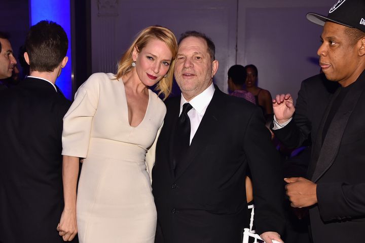 Uma Thurman and Harvey Weinstein pictured in 2016.