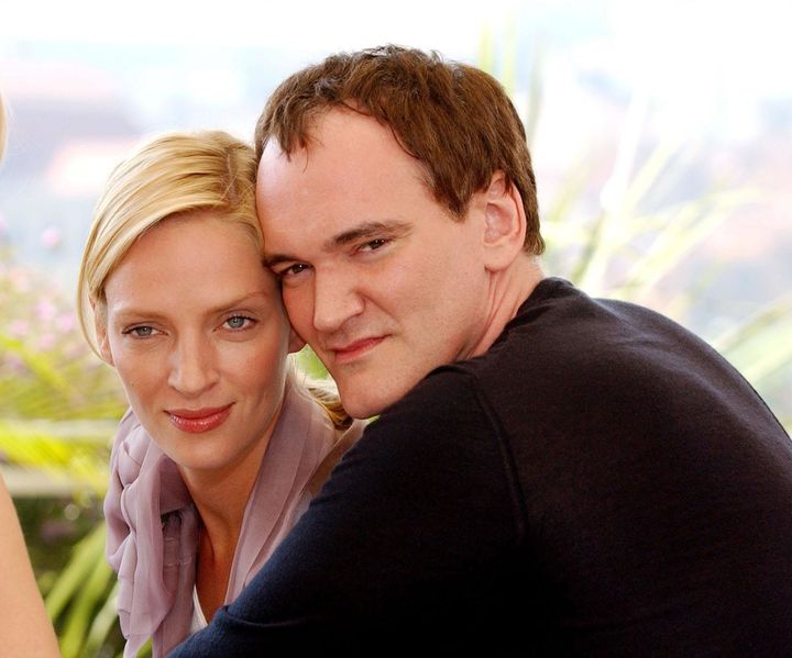 Quentin Tarantino and Uma Thurman during a photocall for 'Kill Bill Vol 2'.
