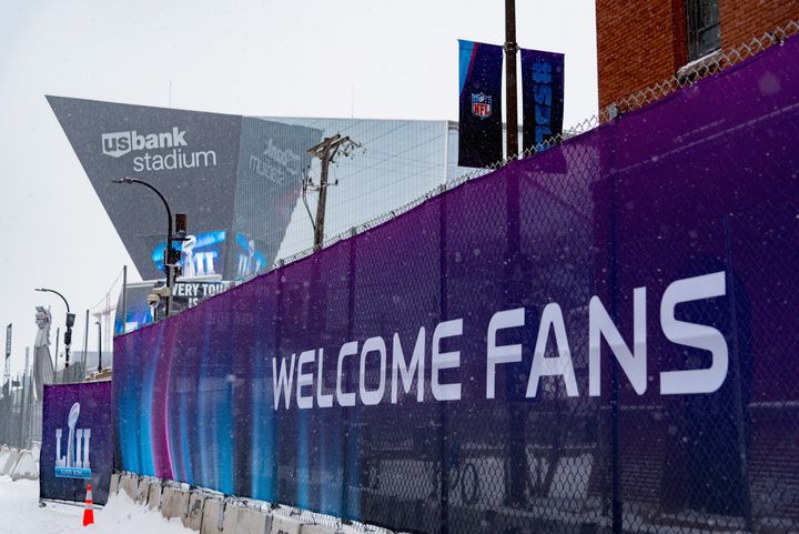 A general view of the exterior of U.S. Bank Stadium on February 3, 2018 in Minneapolis, Minnesota. (Photo by Larry Busacca/Getty Images)