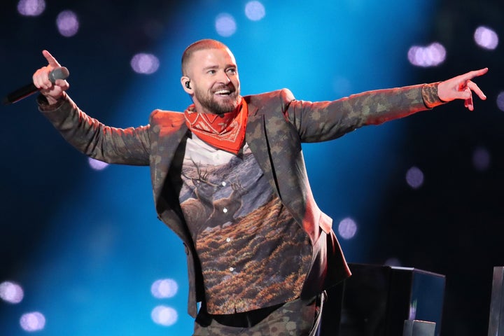 Timberlake performed "Rock Your Body," which he sang with Jackson during their infamous 2004 Super Bowl show.