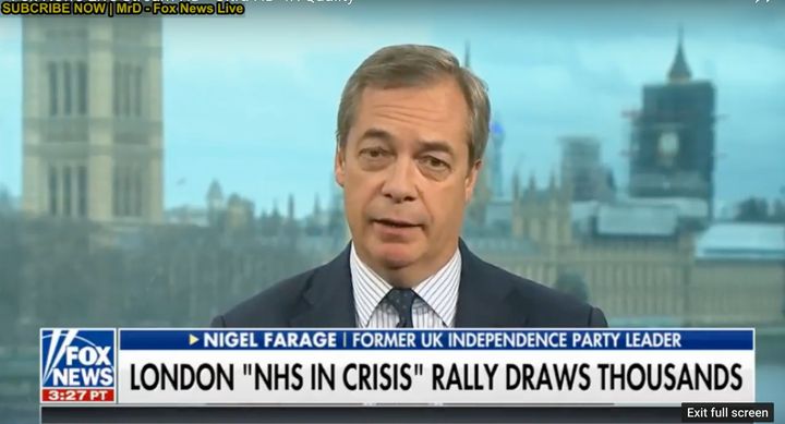 Farage on Trump's favourite news channel this morning
