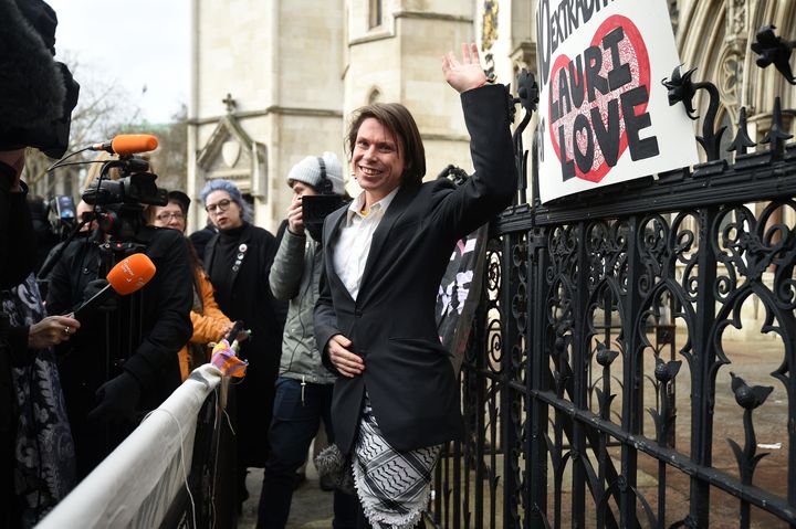 Cyber hacking suspect Lauri Love after winning his High Court appeal against extradition to the US 