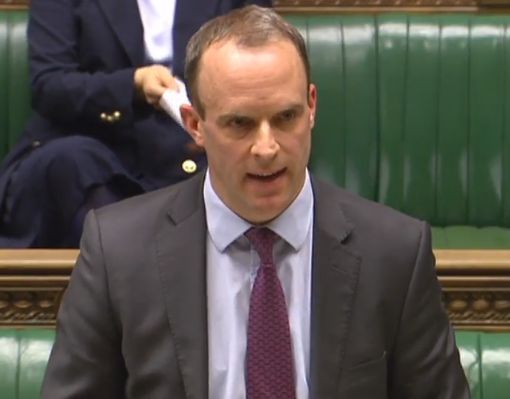 Dominic Raab, Housing Minister, called David Lammy's question "irresponsible" 