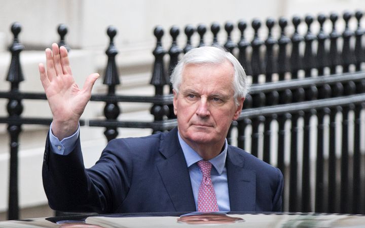 EU negotiator Michel Barnier arrives at No.10 Downing Street on Monday