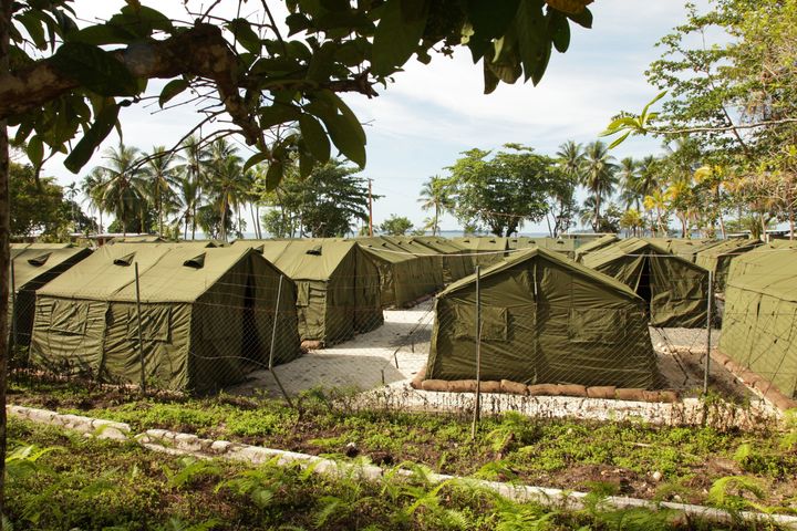 The former Manus Island center, in a photo from 2012, has been closed, but the fate of those who are seeking asylum remains in limbo because they haven't been officially declared refugees.