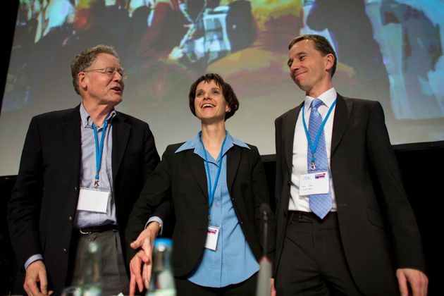 April 2013: Der erste AfD-Bundesvorstand Konrad Adam, Frauke Petry und Bernd Lucke