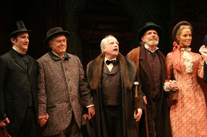 Actor Richard Dreyfuss is seen, center, during the 2004 production of the Broadway play, "Sly Fox."