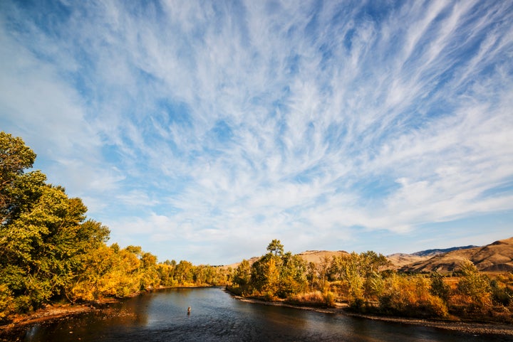 Fly fishing on the Boise River.