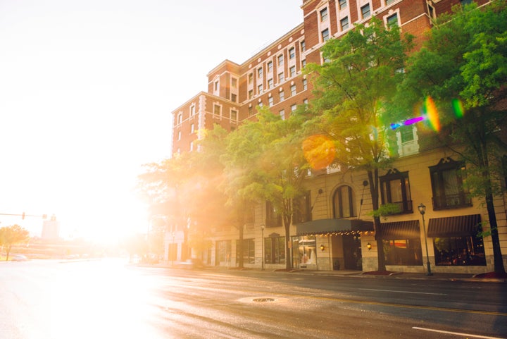 A street in downtown Chattanooga.