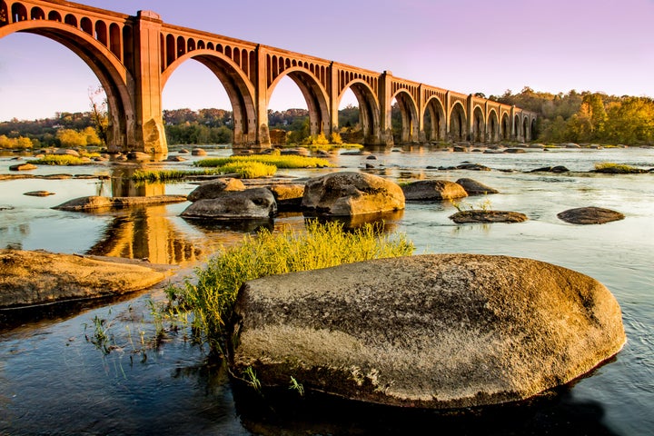 The James River Railway Bridge.