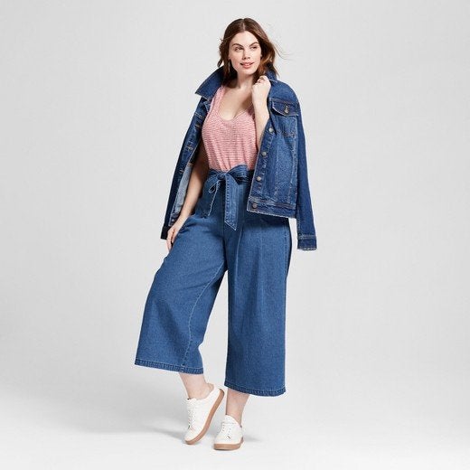 From Target's new Universal Thread clothing line, featuring the Tie Front Wide Leg Jeans. 