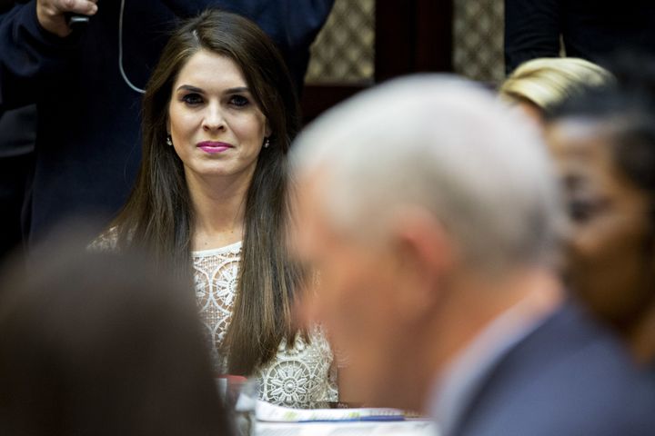 Hope Hicks in a White House meeting.