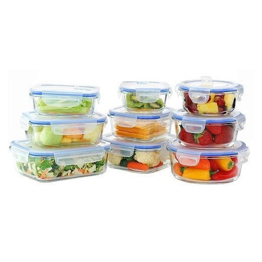 Biandeco Tempered Glass Food Container with Bpa-free Locking Lid