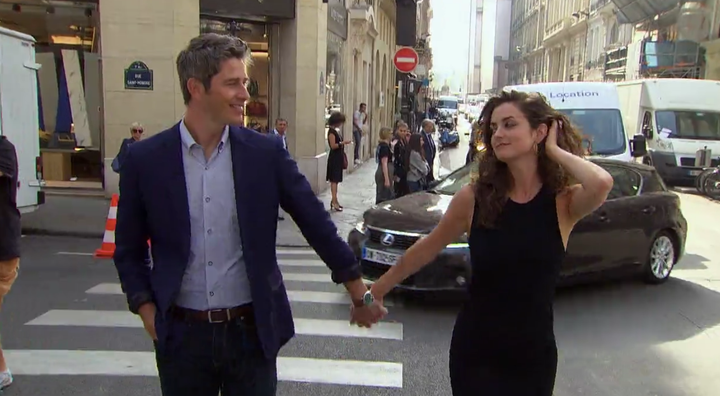 Arie Luyendyk Jr. and Jacqueline Trumbull share a stroll through Paris on "The Bachelor."