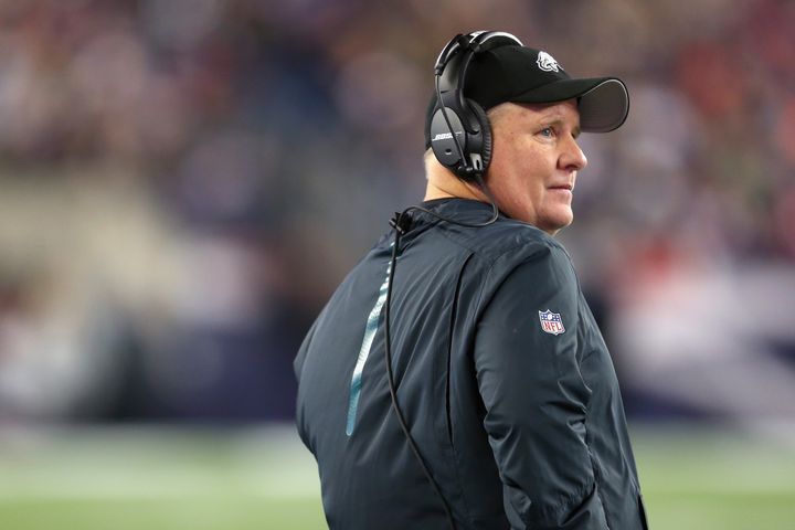 Chip Kelly, former coach of the Philadelphia Eagles, looks on during a game in 2015