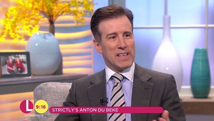 Anton Du Beke made an appearance on 'Lorraine'