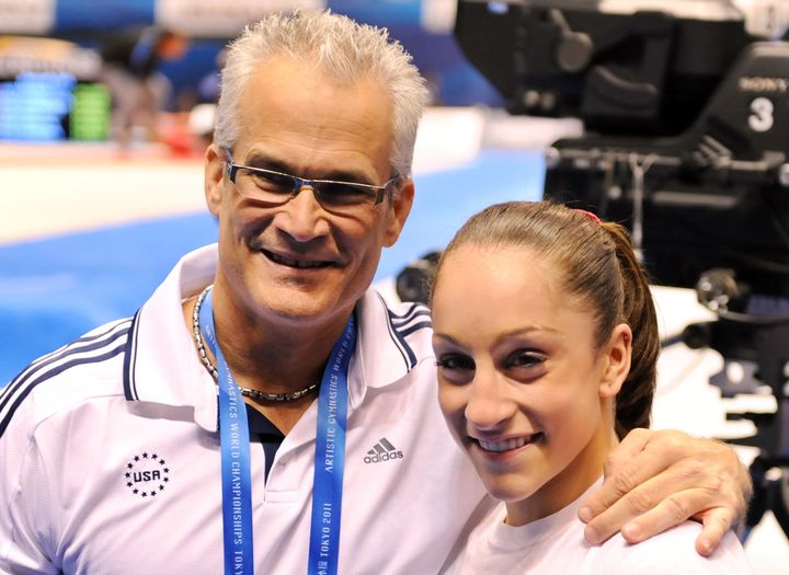 Former USA Gymnastics Olympic coach John Geddert with Olympian Jordyn Wieber in 2011. 