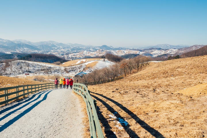 Many South Koreans visit campgrounds to enjoy time in nature.