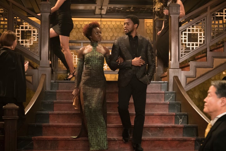 Lupita Nyong'o and Chadwick Boseman in