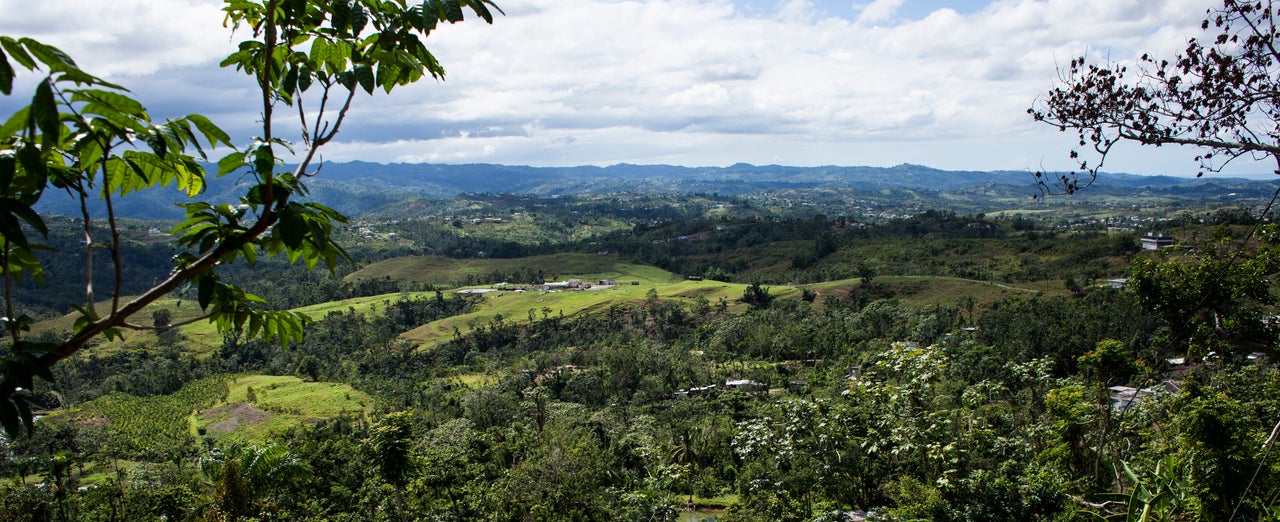 View of the mountainside around Lares, P.R.