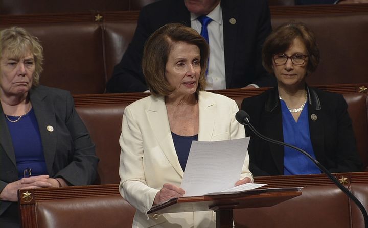 Pelosi spoke for over seven hours on the House floor on Wednesday.