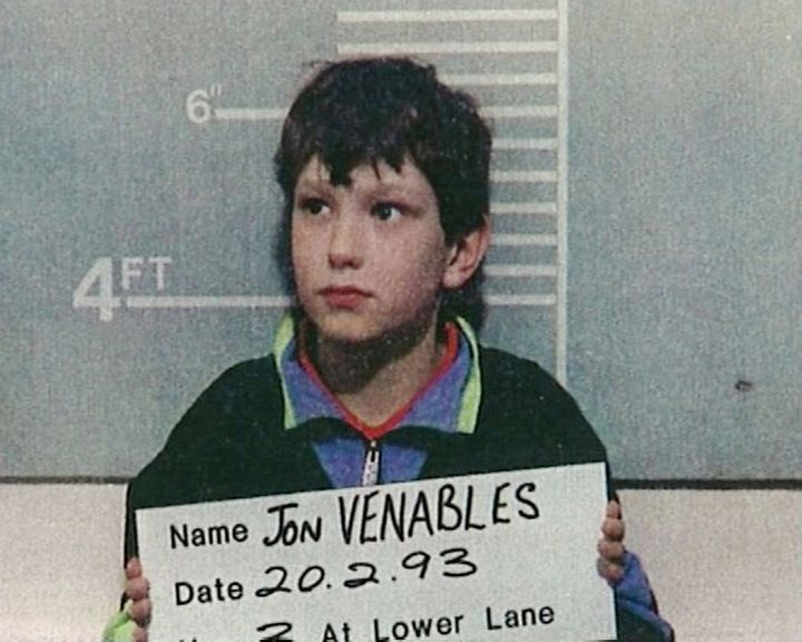 Jon Venables (above) and Robert Thompson (below) posing for their police mugshots. Both were aged just 10