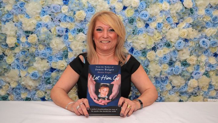 Fergus at the launch of her book, I Let Him Go, in a Merseyside hotel 