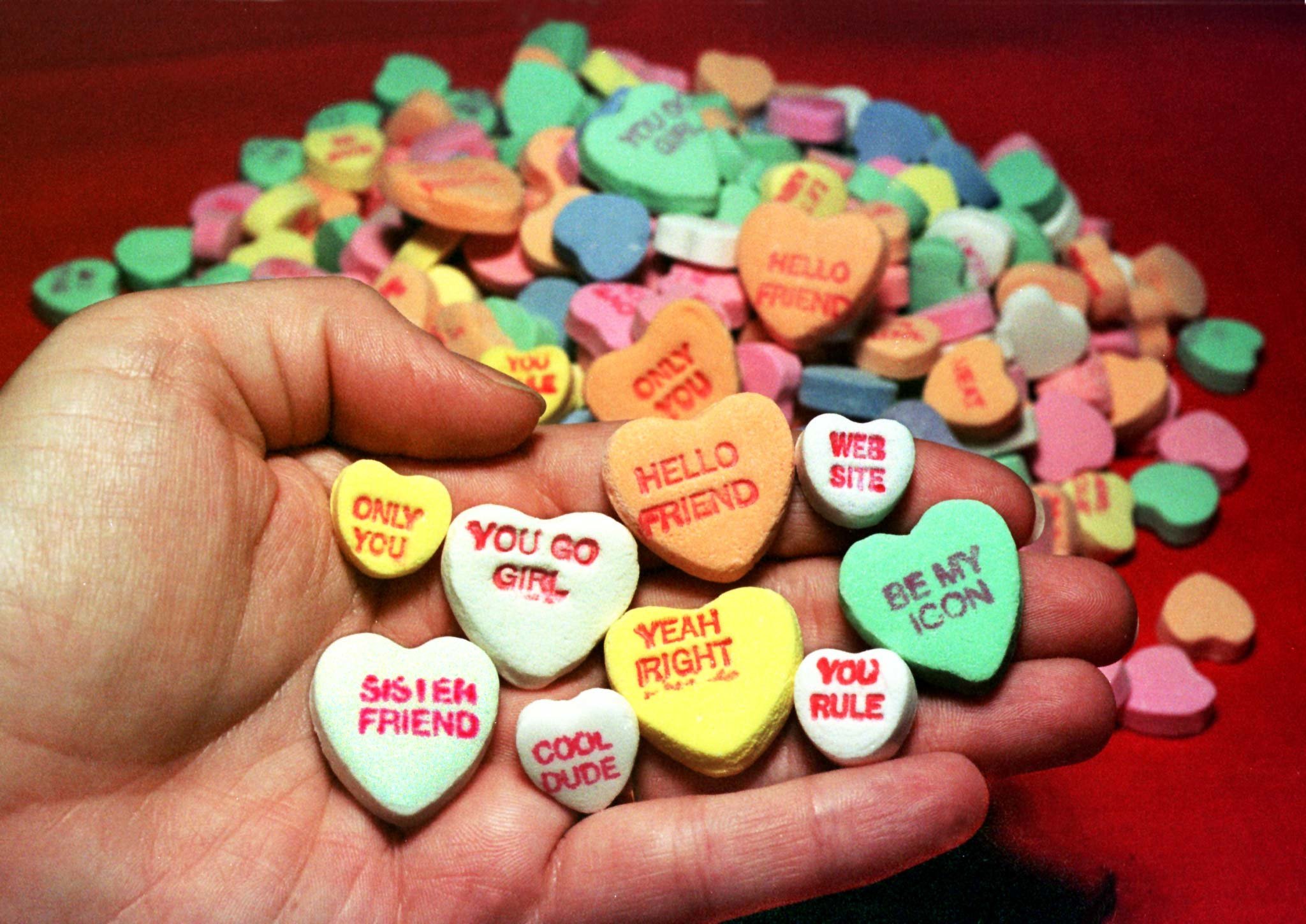 The Weird Backstory Behind Those Valentine's Day Candy Hearts