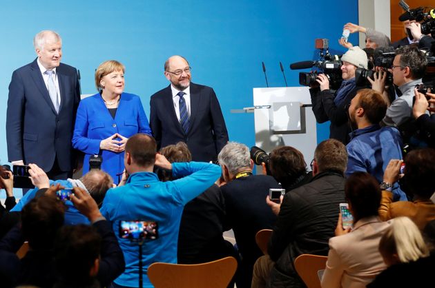 Seehofer, Merkel, Schulz.