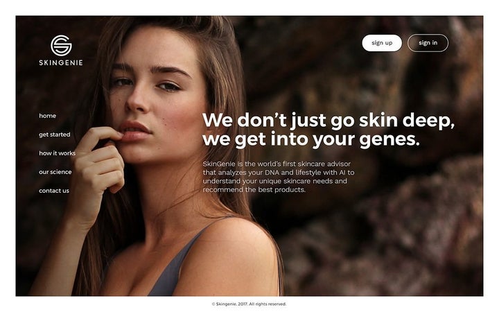 SkinGenie beauty DNA reports are reviewed and certified by dermatologists, and use a proprietary algorithm to explore potential predispositions of more than 30 skin and about 20 hair traits.